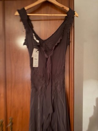 Vestido largo Zara bordados Talla S