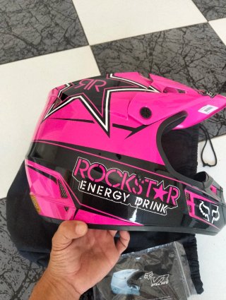 Casco Fox Rockstar con Gafas Nuevo