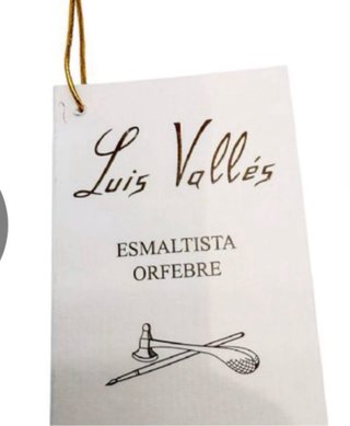 Cruz de bronce esmaltada Luis Valles