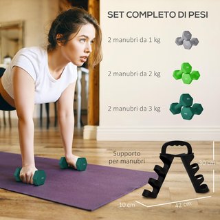 Conjunto De Mancuernas De Gimnasio Con Soporte Plegable, Mancuernas Hexagonales De Metal Con Mango, Entrenamiento Fitness En Casa, Multicolor