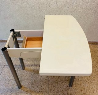 Mesa de cocina extensible blanca