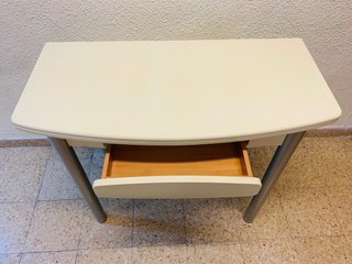 Mesa de cocina extensible blanca
