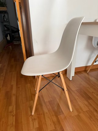 Mesa extensible 140x90cm + 50cm y 4 sillas