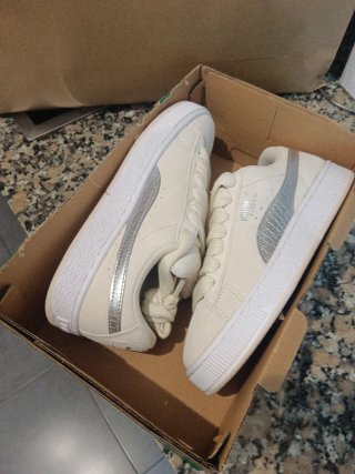 Zapatillas Puma Suede Beige/Plata