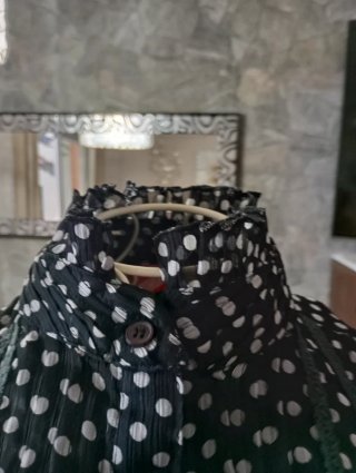 Vestido Almatrichi lunares negro y blanco