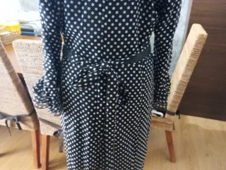 Vestido Almatrichi lunares negro y blanco