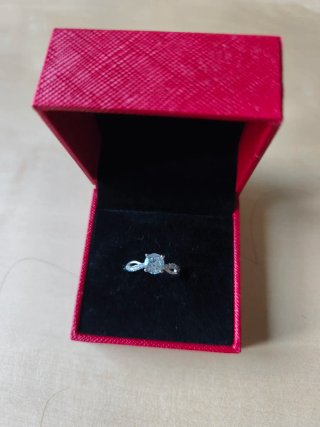 Anillo de compromiso plata