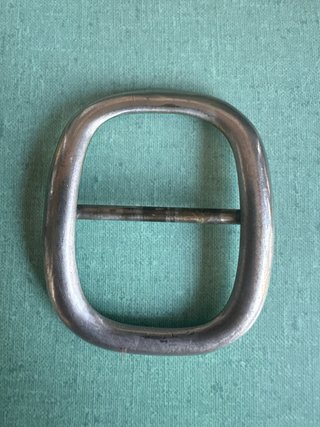 Fibbia vintage argentata anni 70 per cinture