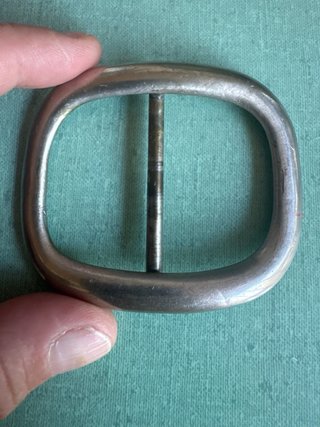 Fibbia vintage argentata anni 70 per cinture