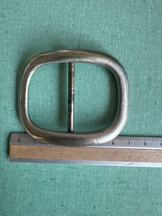 Fibbia vintage argentata anni 70 per cinture