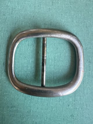 Fibbia vintage argentata anni 70 per cinture