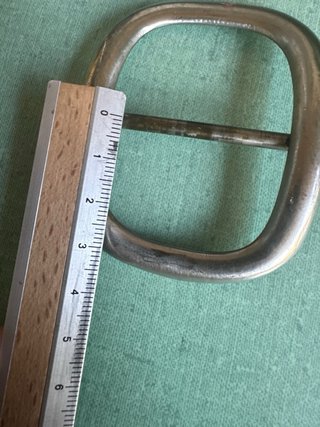 Fibbia vintage argentata anni 70 per cinture