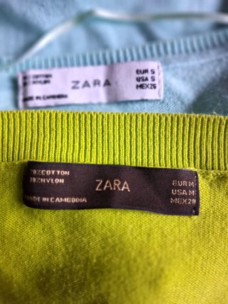 Lote 2 jerseys Zara azul y verde