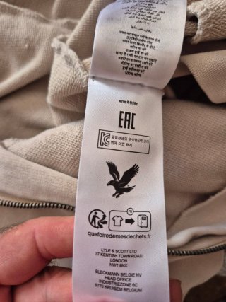 Chaqueta Lyle & Scott Beige Track Jacket