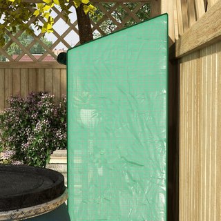 Invernadero de Jardín con Cubierta de PE y 6 Estantes de Malla, Invernadero Adosado para Balcón con 2 Puertas Enrollables, 143X46X151Cm, Verde