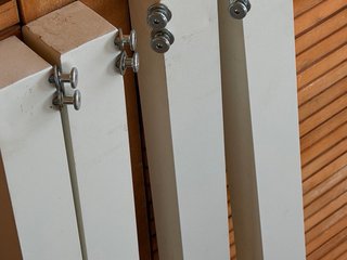 Mesa de exterior madera y metal