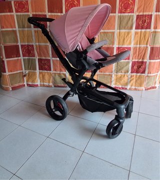Carrito de bebé Jane color gris y rosa
