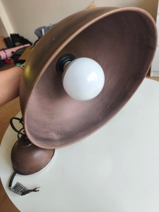 Lámpara colgante metálica marrón