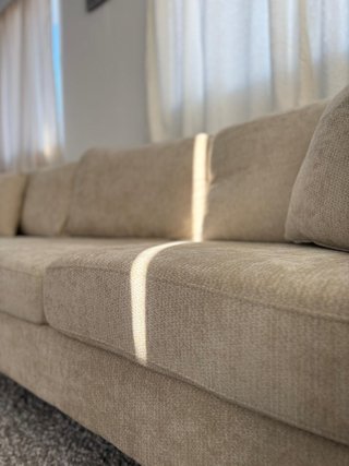 Sofá Chaiselongue 3-4 Plazas Marrón Claro NUEVO