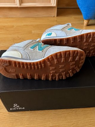 Zapatillas New Balance 574 Beige y Turquesa