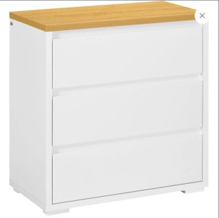 Cómoda de Almacenaje Blanca y Madera
