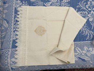 Set Lenzuola Matrimoniali Beige e Oro