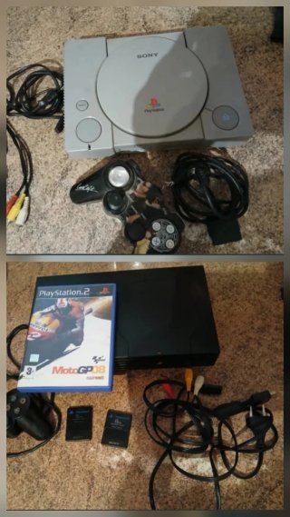 Lote PlayStation 1 y 2 con accesorios