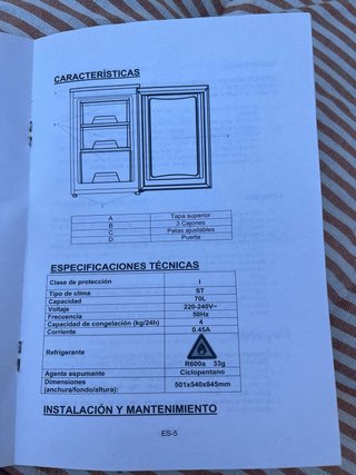 Congelador Carrefour 3 cajones