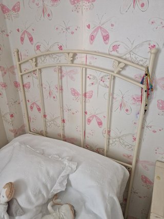 2 Cabeceros Cama Hierro Crema