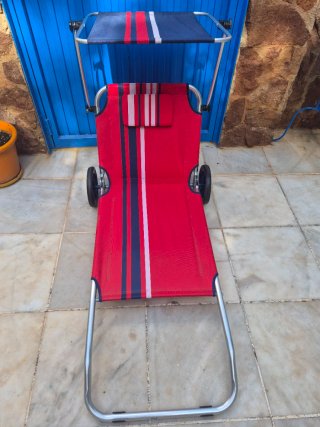 Silla de playa plegable con ruedas