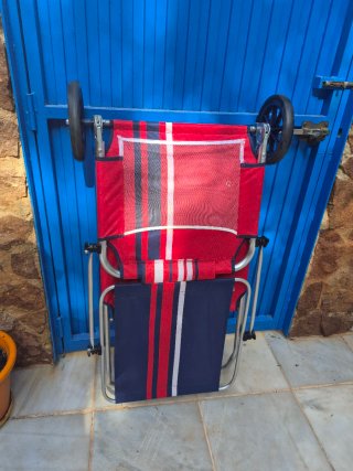 Silla de playa plegable con ruedas