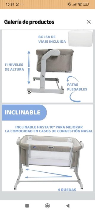 Minicuna Chicco Next2Me Nueva