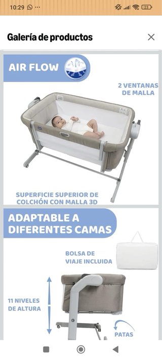 Minicuna Chicco Next2Me Nueva
