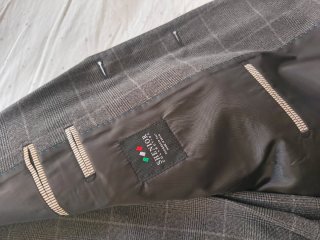 Traje cuadros gris