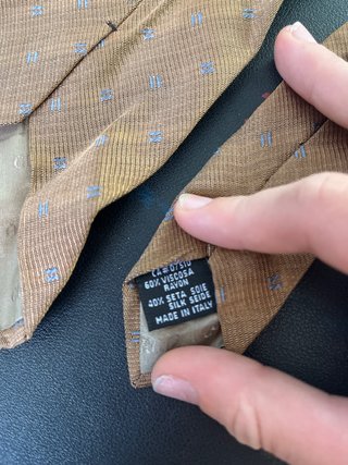 Corbata Seda Armani Marrón y Azul/Gris €negociable