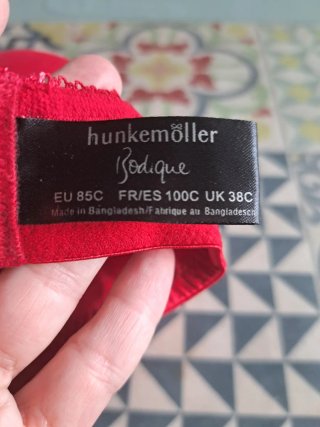 Sujetador Hunkemöller 100C Rojo Encaje