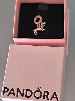 Charm Teckel Salchicha Corazón Rojo Plata y anillo