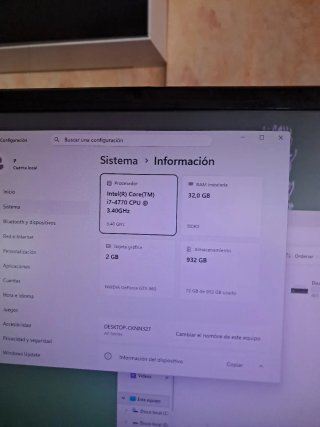Ordenador de sobremesa gaming RGB