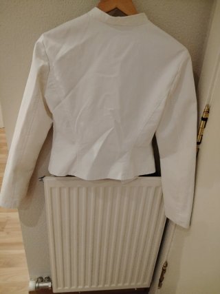 Chaqueta Zara Alamares Talla S Blanca