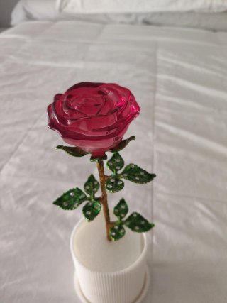Flor de cristal roja