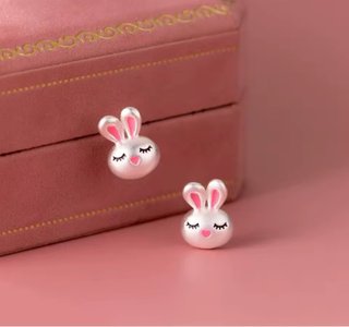 Pendientes Plata Ley 925 Conejitos Dulces