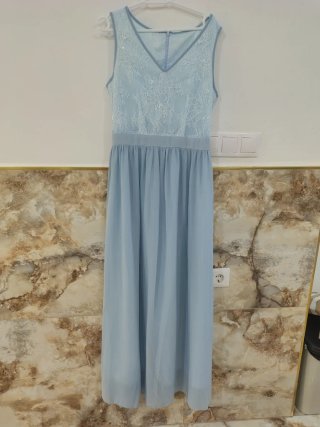 Vestido largo azul talla L