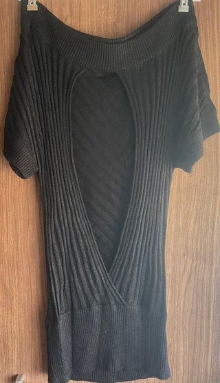 Vestido canalé brillos Bershka