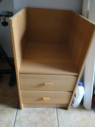 Escritorios de madera con cajonera