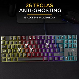 Teclado Mecánico Gaming TKL RGB QWERTY ES NUEVO
