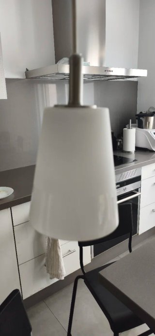 Lámpara colgante Ikea cristal y metal