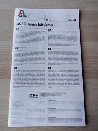 JAS-39D GRIPEN TWIN SEATER MAQUETA ITALERI 1/48