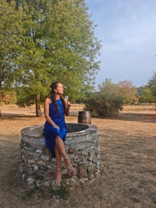 Vestido de fiesta azul