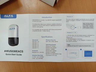 Adaptador WiFi + Bluetooth USB ALFA AWUS036EACS