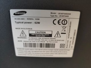 Samsung UE40F6400 TV 40 Smart TV